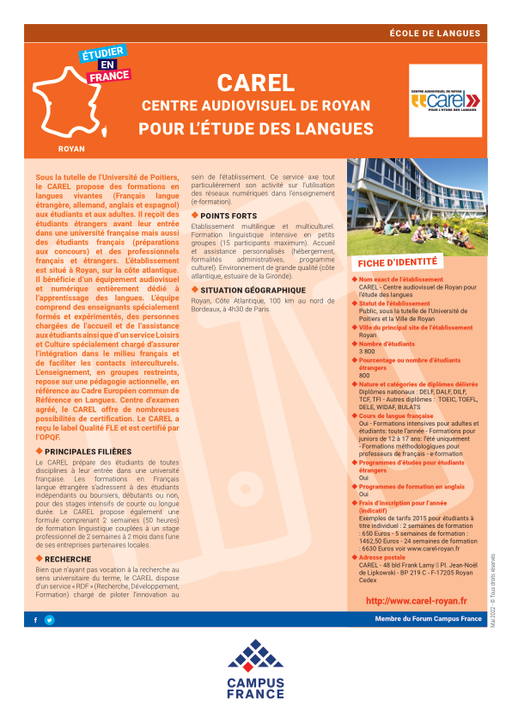 CAREL (Centre audiovisuel de Royan pour l'étude des langues)