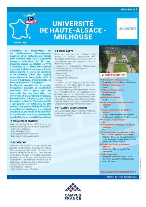 Université de Haute-Alsace - Mulhouse