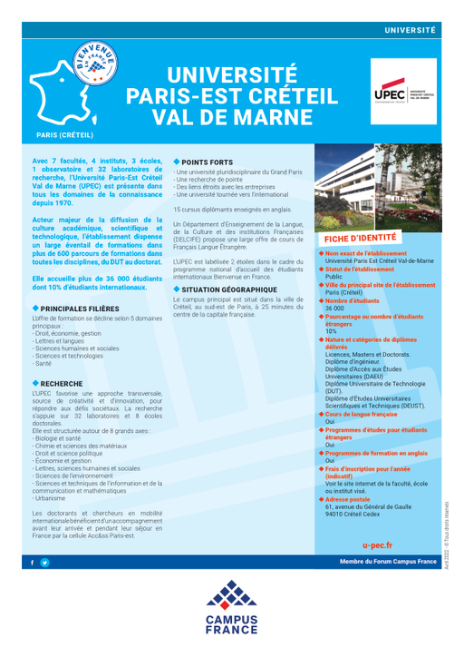 Université Paris Est Créteil Val-de-Marne