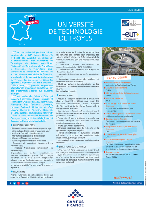 Université de Technologie de Troyes