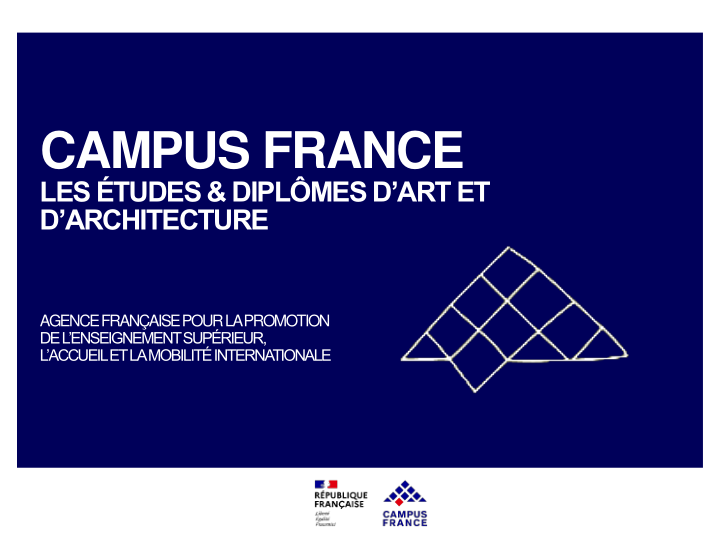 Les études d'art et d'architecture en France