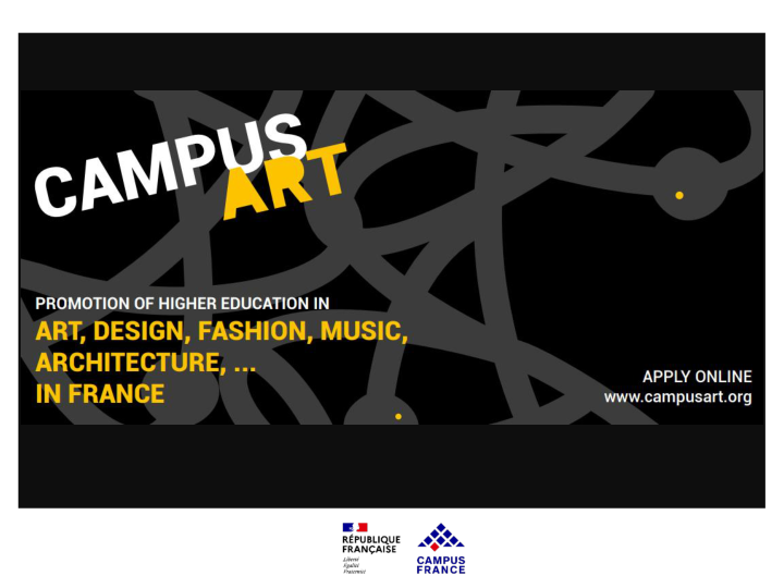 CampusArt procedure: apply online - programs in art, fashion, design, music, architecture,...