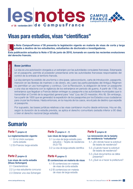 Visas para estudios, visas “científicas”