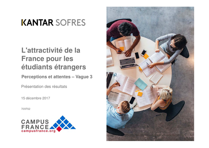 L'attractivité de la France pour les étudiants étrangers Perceptions et attentes – Vague 3