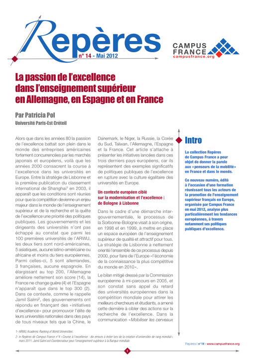 La passion de l'excellence dans l'enseignement supérieur en Allemagne, en Espagne et en France